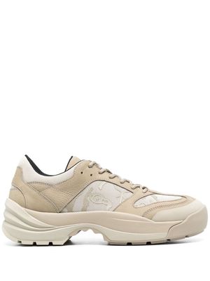 Kenzo multi-panel lace-up sneakers - Neutrals