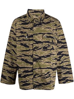 Wacko Maria camouflage-print shirt jacket - Green