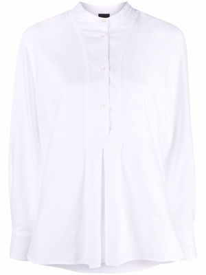 ASPESI Mandarin-collar cotton blouse - White