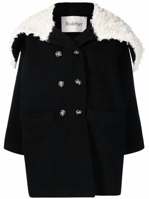 Rodebjer double-breasted wool coat - Black