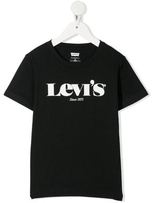 Levi's Kids logo-print cotton T-shirt - Black