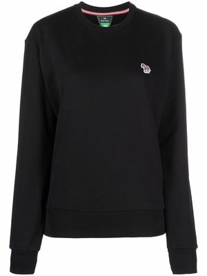 PS Paul Smith logo-patch organic cotton sweatshirt - Black