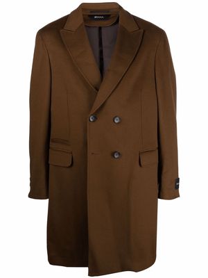 Z Zegna double-breasted coat - Brown