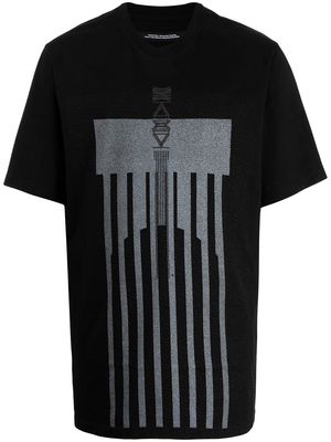 Julius geometric print T-shirt - Black