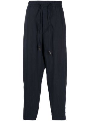 Giorgio Armani drawstring-waist trousers - Blue