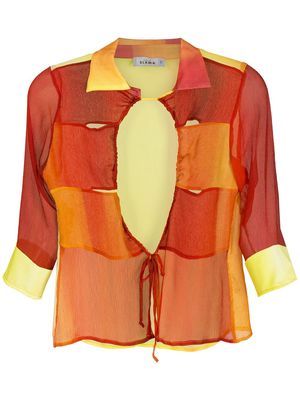Amir Slama printed silk shirt - Orange