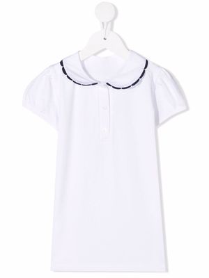 Siola contrast-trim cotton polo shirt - White