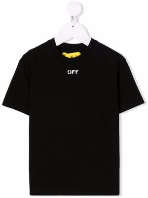 Off-White Kids logo-print T-shirt - Black