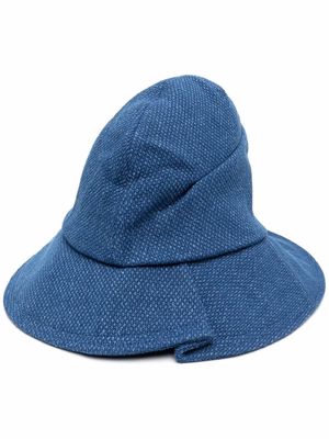 Ader Error logo-patch cotton bucket hat - Blue