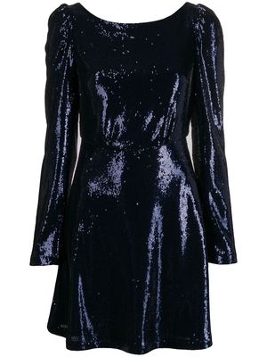 Black Coral sequin-embellished mini dress - Blue