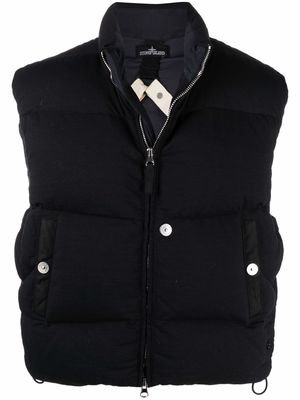 Stone Island Shadow Project padded zip-up down-feather gilet - Black