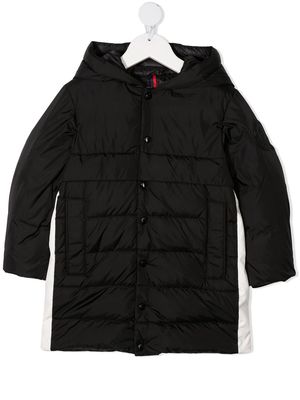 Moncler Enfant hooded padded coat - Black