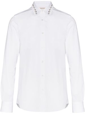Alexander McQueen eyelet-embellished cotton shirt - White