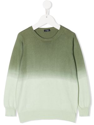 Il Gufo ombré-effect cotton jumper - Green