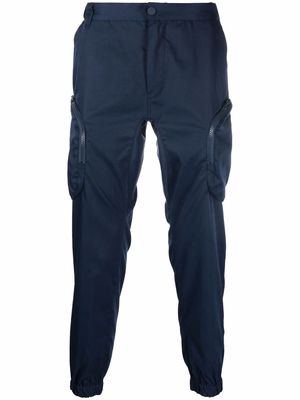 White Mountaineering high-waisted tapered trousers - Blue