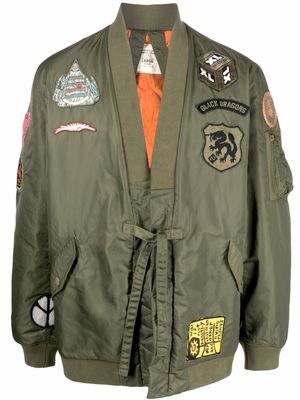 Maharishi patch-detail bomber jacket - Green