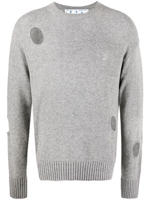 Off-White Meteor-Holes jumper - Grey