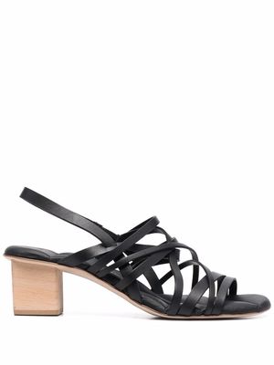 Del Carlo strappy leather sandals - Black