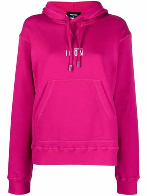 Dsquared2 logo-print cotton hoodie - Pink
