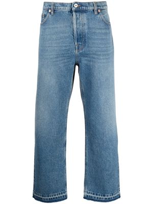 Valentino dual material denim trousers - Blue