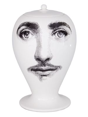 Fornasetti face print vase - White