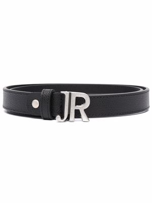John Richmond logo-buckle belt - Black