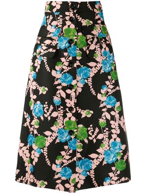 La DoubleJ Peggy floral print skirt - Black