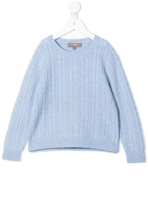 N.PEAL KIDS knitted organic cashmere jumper - Blue