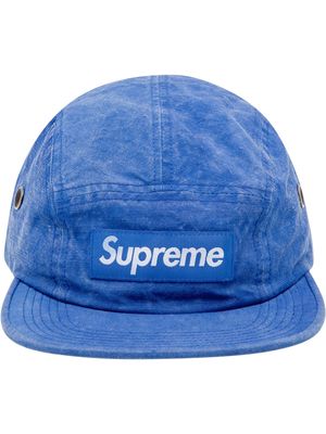 Supreme washed linen Camp cap - Blue