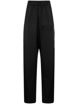 Jil Sander elasticated waist wide-leg trousers - Black