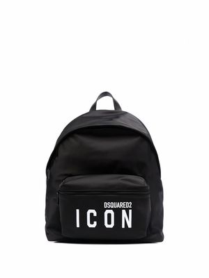 Dsquared2 logo-print pocket backpack - Black