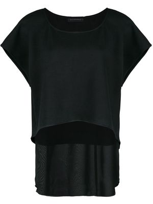 Kiki de Montparnasse Athleisure double-layer T-shirt - Black