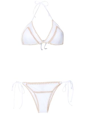 Brigitte Tati e Julia crochet bikini set - White