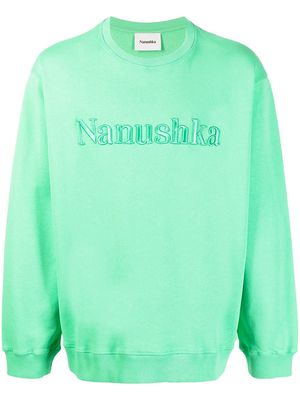 Nanushka embroidered-logo sweatshirt - Green