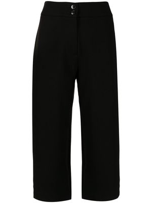 agnès b. high-rise cropped trousers - Black