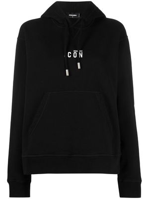 Dsquared2 embroidered Icon hoodie - Black