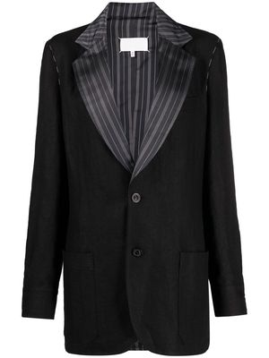 Maison Margiela contrasting-lapel tailored blazer - Black