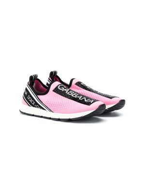 Dolce & Gabbana Kids Sorrento slip-on sneakers - Pink