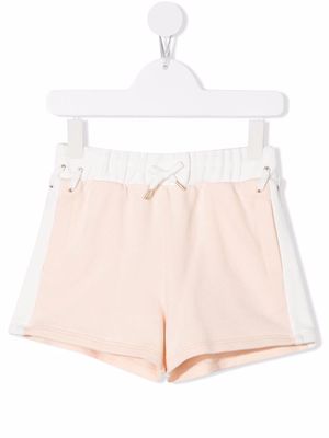 Chloé Kids colour-block track shorts - Neutrals