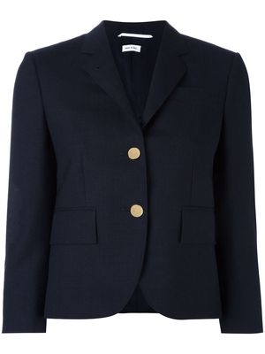 Thom Browne Classic Single Breasted Sport Coat In Navy 2-Ply Wool Fresco - Blue