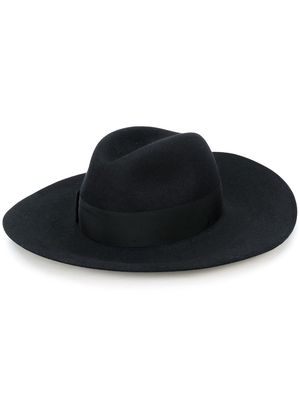 Borsalino Sophie bow-detail hat - Black