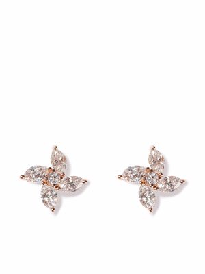 AS29 18kt rose gold Mill diamond earrings - Pink
