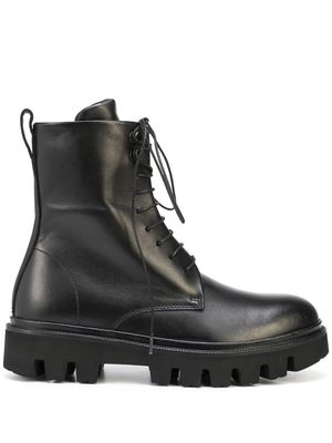 Koio Cortina lace-up leather boots - Black