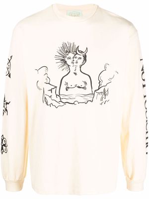 Aries graphic-print sweatshirt - Neutrals