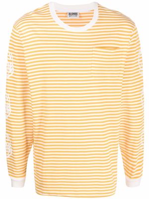 Billionaire Boys Club stripe-print cotton sweatshirt - Yellow