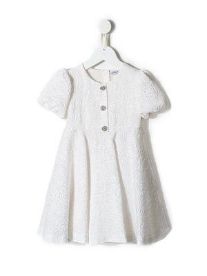 Dolce & Gabbana Kids floral embroidered dress - White