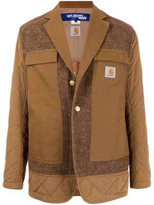 Junya Watanabe MAN x Carhartt quilted multi-panel jacket - Brown