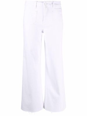 PAIGE cropped straight-leg trousers - White