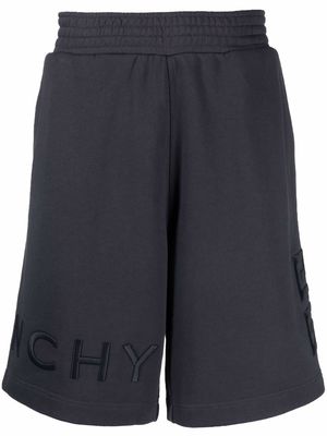 Givenchy logo-embroidered boxing shorts - Blue