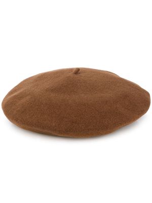 Celine Robert knitted beret hat - Brown